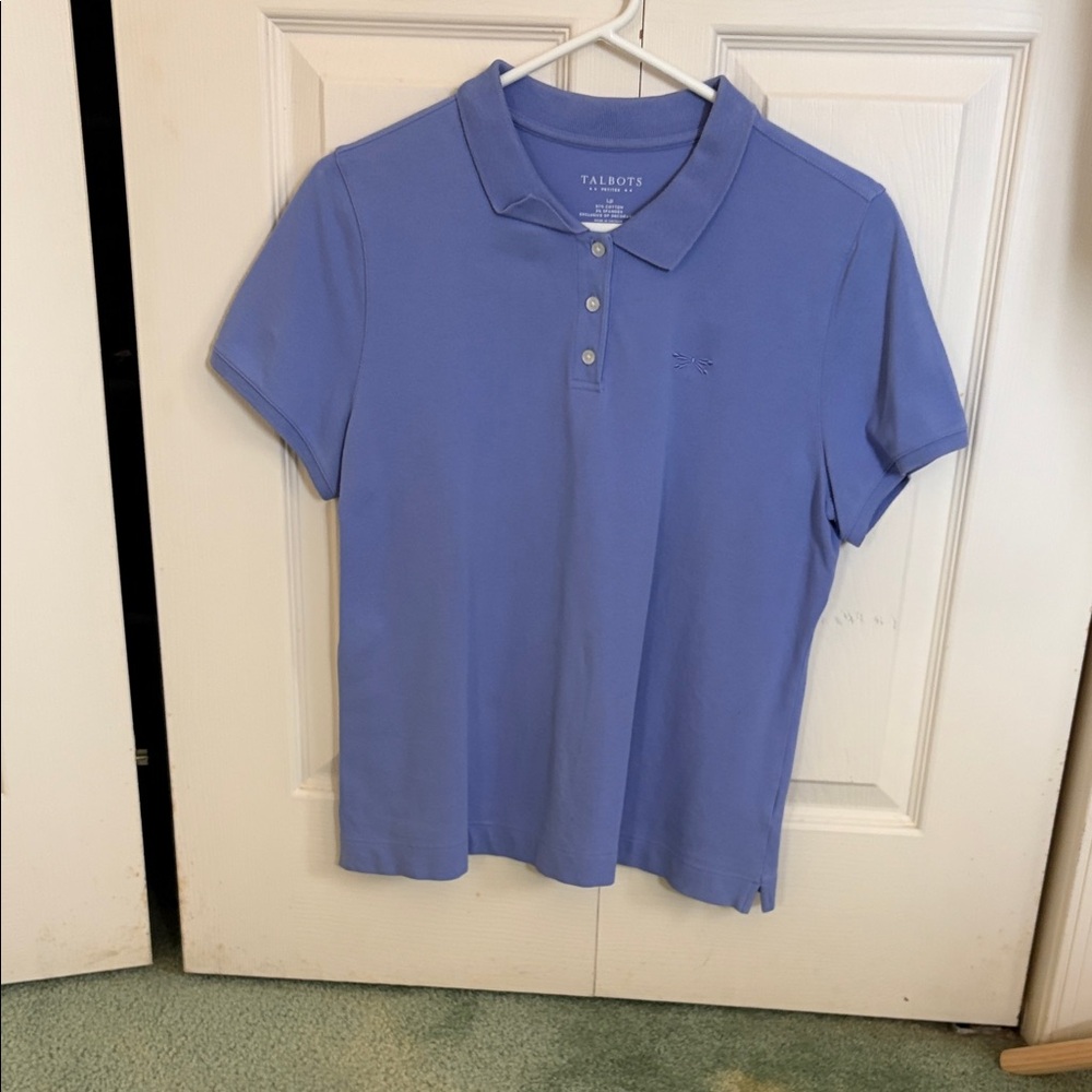 Talbots Women’s Short Sleeve Polo in Periwinkle